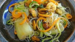 Schnippelboy -Pak Choi,Glasnudeln,Meeresfrüchten
