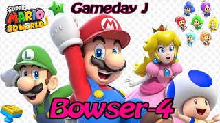 Super Mario 3D World | Bowser-4 Footlight Lane [Lets Watch] Nintendo Wii U