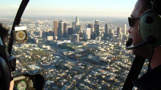 Robinson R66 Start-up, Flight Over Los Angeles & 180 Auto