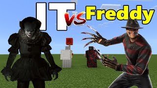 IT vs Freddy (Pennywise vs Freddy Krueger) | Minecraft PE