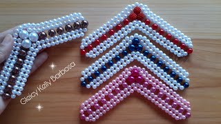Trama de pérolas- Chinelos bordados- Canal Marlene