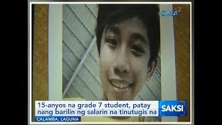 Saksi: 15-anyos na Grade 7 student, patay nang barilin ng salarin na tinutugis na