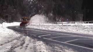 神業！日本一高速？怒迫力の除雪作業!! 早い 早い! 広島県 庄原市 国道314号