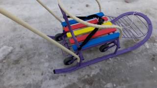 Санки с 4 колесами Кирюша