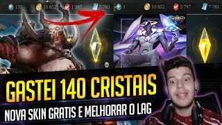 NOVAS SKINS GRATIS, ARRUMAR O LAG E ROLETA DO XENIEL ARENA OF VALOR