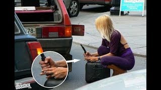Женщина на заправке, ВЗРЫВ МОЗГА ! Приколы на заправке