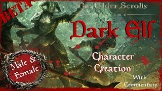 Elder Scrolls Online (ESO) - Dark Elf Character Creation With Commentary (Male & Female)