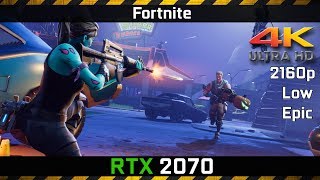 Fortnite 4K GeForce RTX 2070 | 2160p Low, Epic | FPS Benchmark (i7-9700K)
