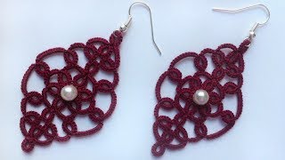 Ажурные серьги фриволите иглой видео мк фриволите для начинающих