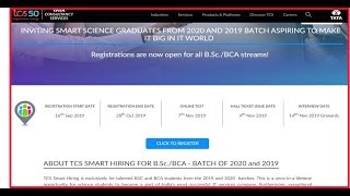 TCS PAN India off-campus recruitment drive for B.Sc./BCA 2019 & 2020 batch