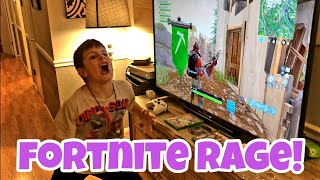 Kid Rages On Fortnite After Daddy Tells Son To Do Homework - Almost First Fortnite Win