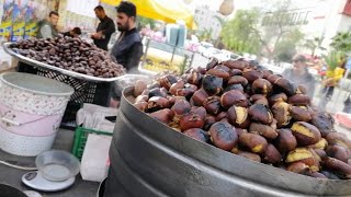 ابو فروة مشوي كستناء - تجربة الكستناء ابو فروه مشوي على الفحم و طريقة شوي ابو فروة في تركيا