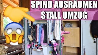 PFERDE SPIND AUSRÄUMEN FÜR DEN NEUEN STALL I SATTELSCHRANK AUSMISTEN