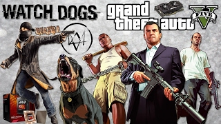 RX460 4GB + FX6300 Gameplay em Watch Dogs e GTA V