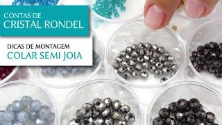 Contas de Cristais Rondel para Semi Joias - Pedra Mística