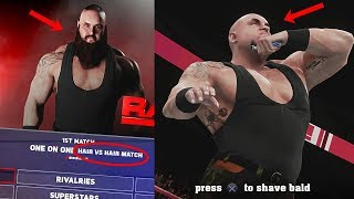 WWE 2K18 - What Happens if Braun Strowman LOSES a Hair vs Hair match in WWE 2K18 Universe?