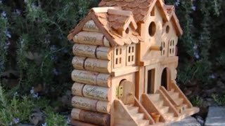 Скворечник  из винных пробок - креативные идеи