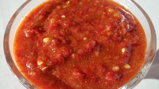 Аджика из  помидор и острого перца