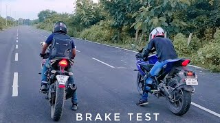 Yamaha R15 V3 VS R15 V2 | BRAKE TEST