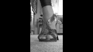 Left Above Knee (LAK) Amputee Woman Crutching with High Heel Shoe