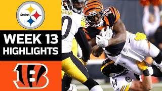 Steelers vs. Bengals | NFL Week 13 Game Highlights