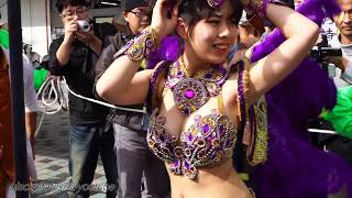 激混み！学生サンバチーム・ウニアンドスアマドーリスのサンバパレード♪　谷保サンバパレード　国立市谷保駅北口商店街　富士見台Festival　SAMBA CARNIVAL (サンバカーニバル)