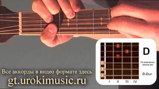 Ре мажор. Аккорд D. D-dur. Позиция 2. Cамоучитель игры на акустической гитаре
