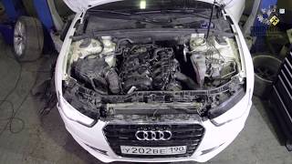 Audi A4 1.8TSI Причина обращения посторонние механические звуки при работе двигателя.