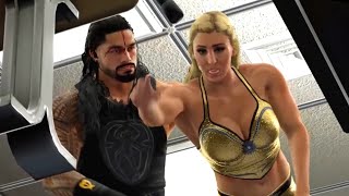 WWE 2k20: Charlotte Flair vs Roman Reigns backstage brawl, Intergender wrestling