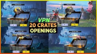 20 VPN Crates Opening in PUBG MOBILE |  PUBG MOBILE VPN Crates Opening | Cyber Gaming