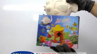 069888666.md Копилка   раскраска гипсовая РЫБА кисточка гуашь 6 цветов