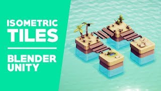 [Timelapse] Super simple desert low poly 3d game tiles | Unity & Blender