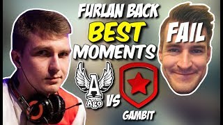 AGO POKONUJE GAMBIT, IZAK FAIL, ZAGRANIE 200 IQ  - CSGO BEST MOMENTS