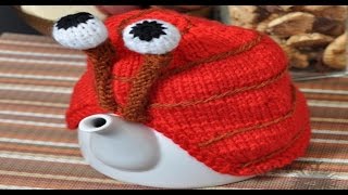 Нахлобучка на чайник "Улитка" - вязаный чехол-грелка на чайник