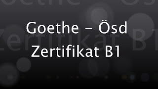 Deutsch lernen: Goethe / Ösd Zertifikat B1 - Modul Hören Test 5 / Teil 1