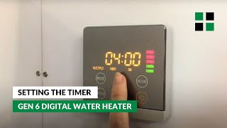 Setting the timer - AOS digital water heater