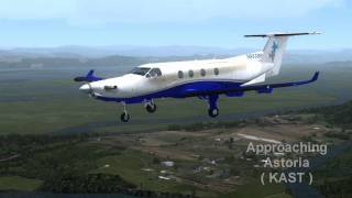 FSX - SeaPort Airlines PC12 approach into Astoria w / FTX PNW.