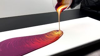 Acrylic pour Painting - Swirl technique with five colors