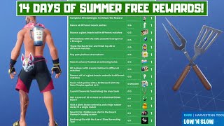 Fortnite ALL *FREE* 14 Days of Summer Rewards! - 14 Days of Summer Challenges Season 9