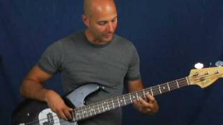 Bass guitar lesson on pedal notes use in rock metal punk blues all styles