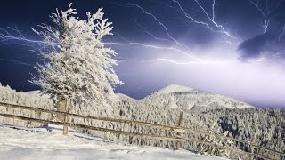 Снег с громом и молниями  в Сочи