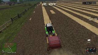 FS 17 уборка саломы с поля  на карте СибАгроКом  fs17