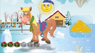 Мультик Сытая Ферма Зима | Кормим животных