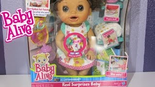 Baby Alive Real Surprises Baby Doll UNBOXING, FEEDING and CHANGING!