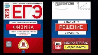 2 задание 4 варианта ЕГЭ 2020 по физике М.Ю. Демидовой (10 вариантов)