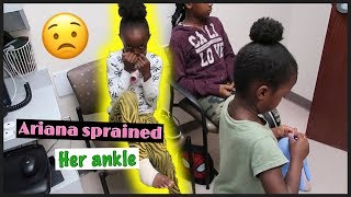Ariana sprained her ankle !