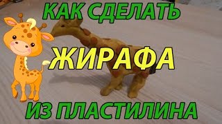 Как сделать ЖИРАФА из пластилина. Making giraffe from plasticine