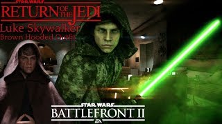 Star Wars Battlefront 2 Luke Skywalker Return Of the Jedi Brown Hood & Cape (pc mod) 4k