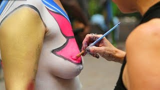 Body painting master, body art New York 2017 part #2