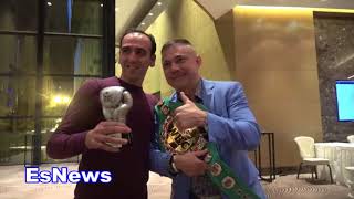 Kostya Tszyu on his unique chain of golden boxing gloves EsNews Boxing